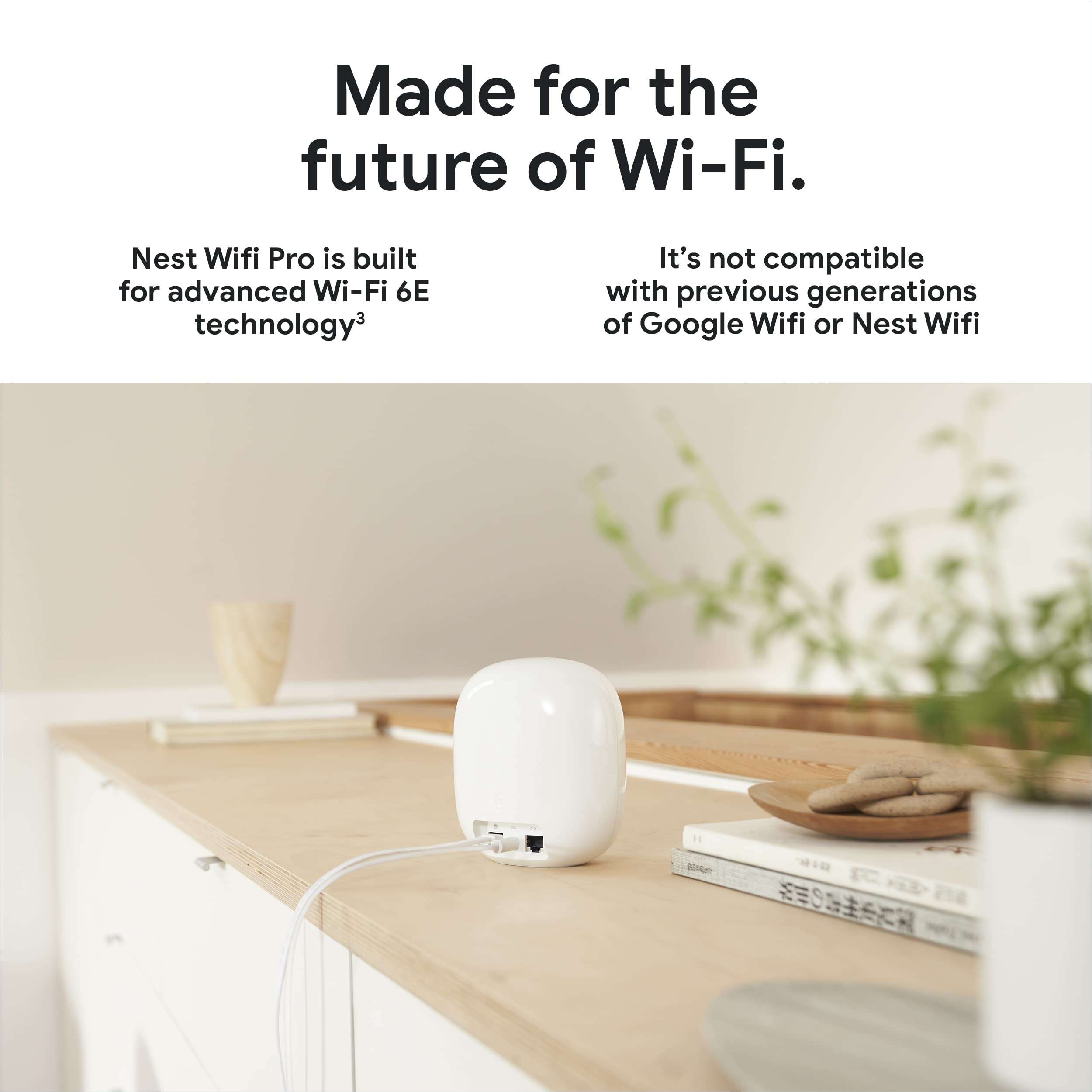 Google Nest WiFi Pro - 6E - Reliable Home Wi-Fi System with Fast Speed and Whole Home Coverage - Mesh Router - 3 Pack - Snow - Image 11