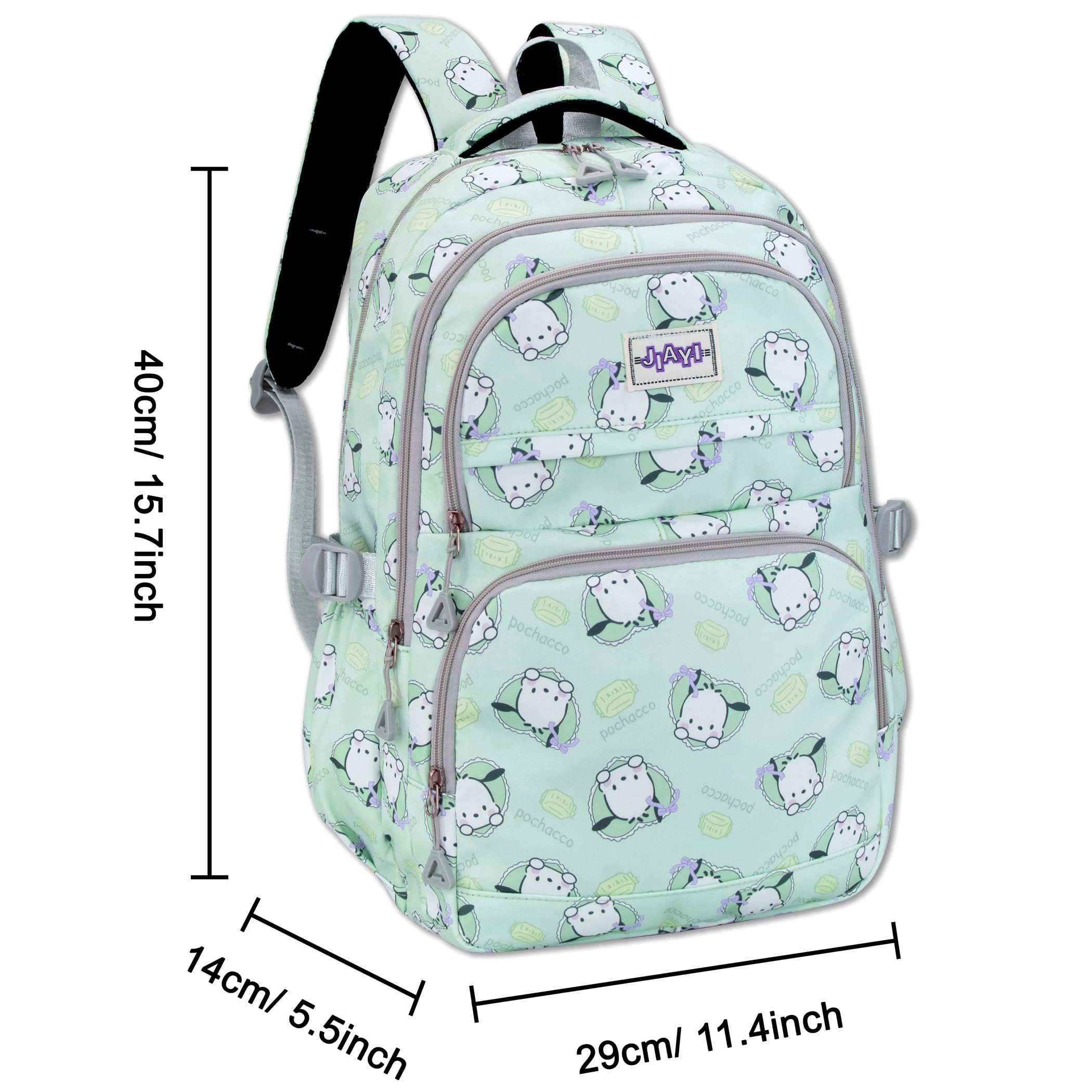 Roffatide Anime Pochacco All Over Print Large Capacity Casual Backpack Laptop Backpack Travel Hiking Rucksack Bike Backpack Blue - Image 3