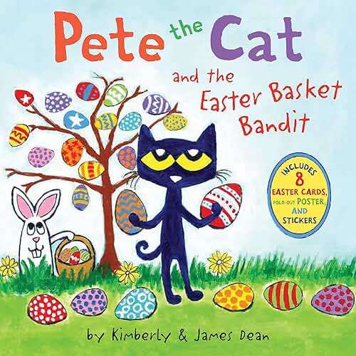 Pete the Cat and the Easter Basket Bandit: An Easter And Springtime Book For Kids – Help Pete and Friends Hunt for the Missing Basket and Learn About Sharing - Image 1