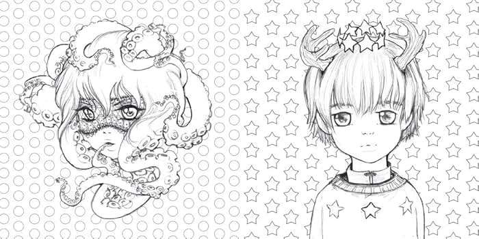 Pop Manga Coloring Book: A Surreal Journey Through a Cute, Curious, Bizarre, and Beautiful World - Image 6