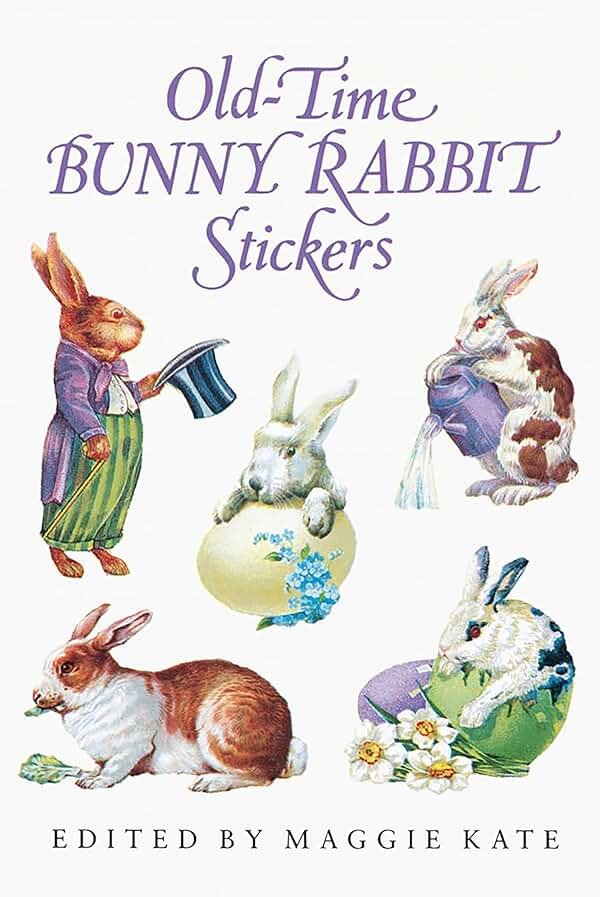 Old-Time Bunny Rabbit Stickers: 23 Full-Color Pressure-Sensitive Designs (Dover Little Activity Books: Pets) - Product Image
