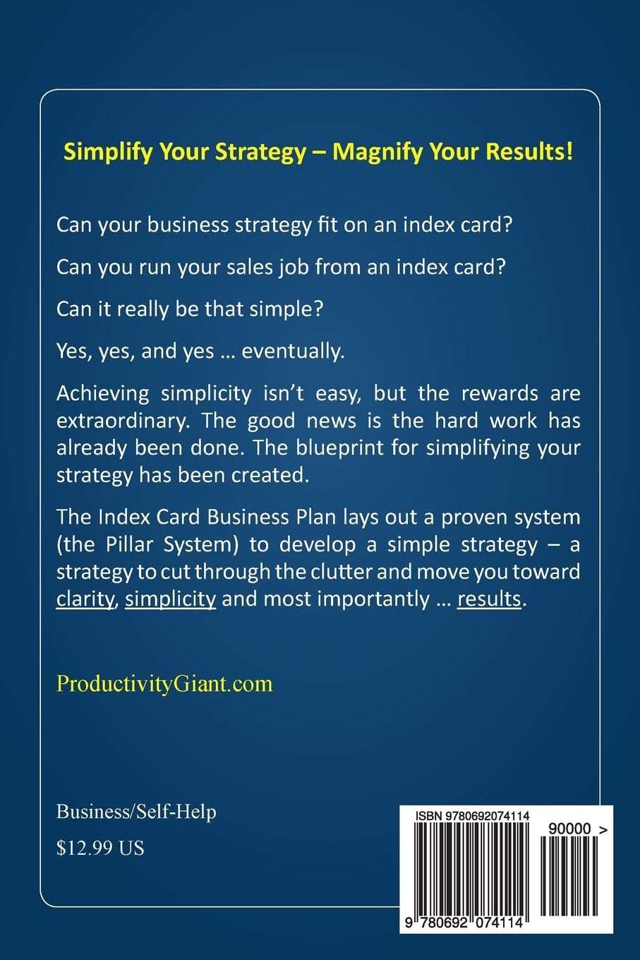 The Index Card Business Plan For Sales Pros and Entrepreneurs: How to Use the Pillar System to Simplify Your Strategy and Magnify Your Results - Image 2