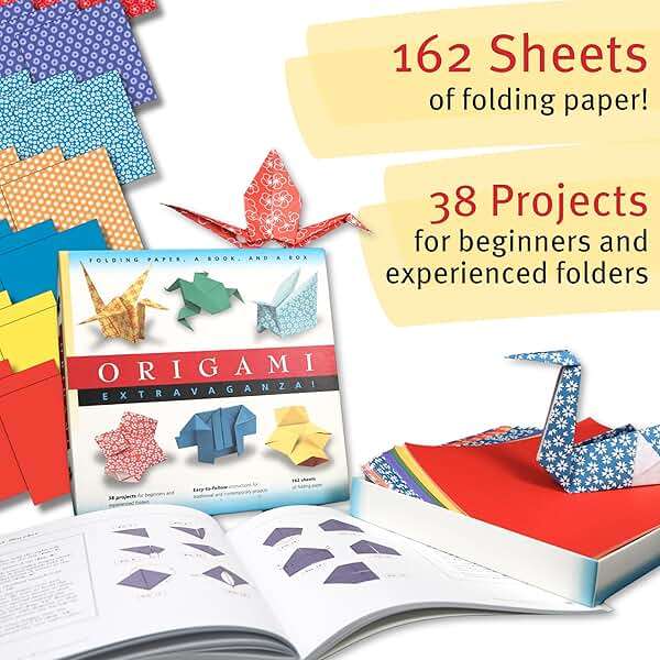 Origami Extravaganza! Folding Paper, a Book, and a Box: Origami Kit Includes Origami Book, 38 Fun Projects and 162 Origami Papers: Great for Both Kids and Adults - Image 4