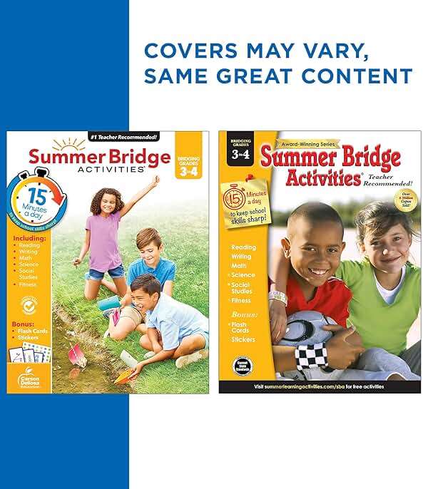 Summer Bridge Activities 3rd to 4th Grade Workbook, Activity Book with Math, Reading Comprehension, Science, Fitness, Social Studies, Writing Practice, and Flash Cards (Volume 5) - Image 3
