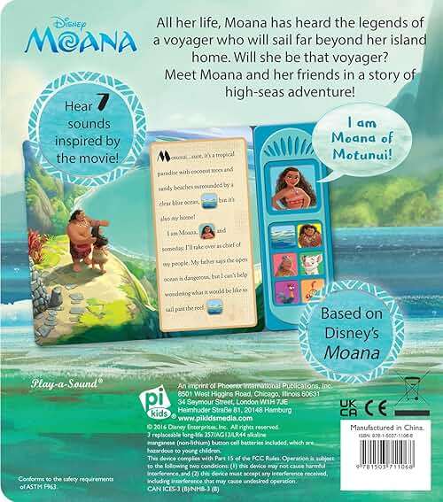 Disney Moana - I Am Moana Little Sound Book - PI Kids (Disney Moana: Play-A-Sound) (Play-A-Song) - Image 2