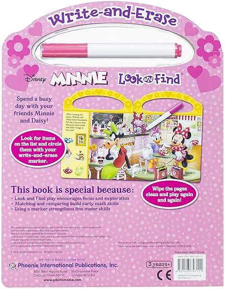 Disney Minnie Mouse - Write-and-Erase Look and Find - Wipe Clean Learning Board - PI Kids - Image 2