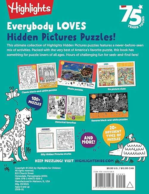 Best Hidden Pictures Puzzles EVER: 144-Page Puzzle Book with Over 1,500 Hidden Objects, Classic Search-and-Find Puzzles and Travel Activities for Kids Ages 6 and Up (Highlights Hidden Pictures) - Image 2