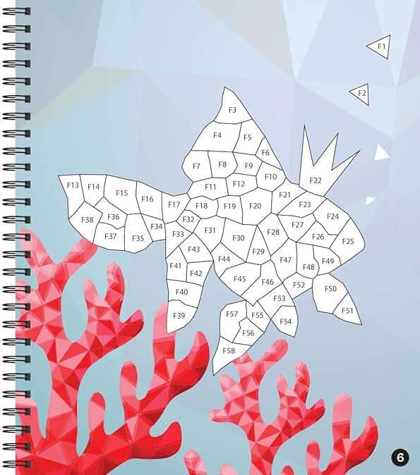 Brain Games - Sticker by Number: Ocean Treasures (13 Images to Sticker) - Image 3