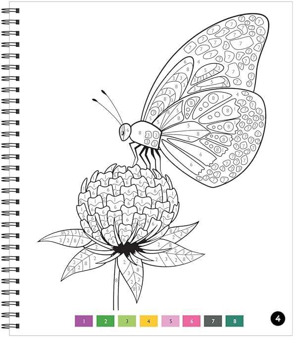 Brain Games - Color by Number: Butterflies - Stress-Free Adult Coloring Book with Tear-Out Pages | Relaxing Activity for Paint by Number Lovers | Gift for Women, Seniors & Teens - Image 3
