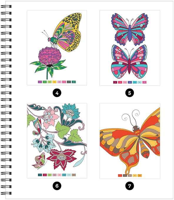 Brain Games - Color by Number: Butterflies - Stress-Free Adult Coloring Book with Tear-Out Pages | Relaxing Activity for Paint by Number Lovers | Gift for Women, Seniors & Teens - Image 4