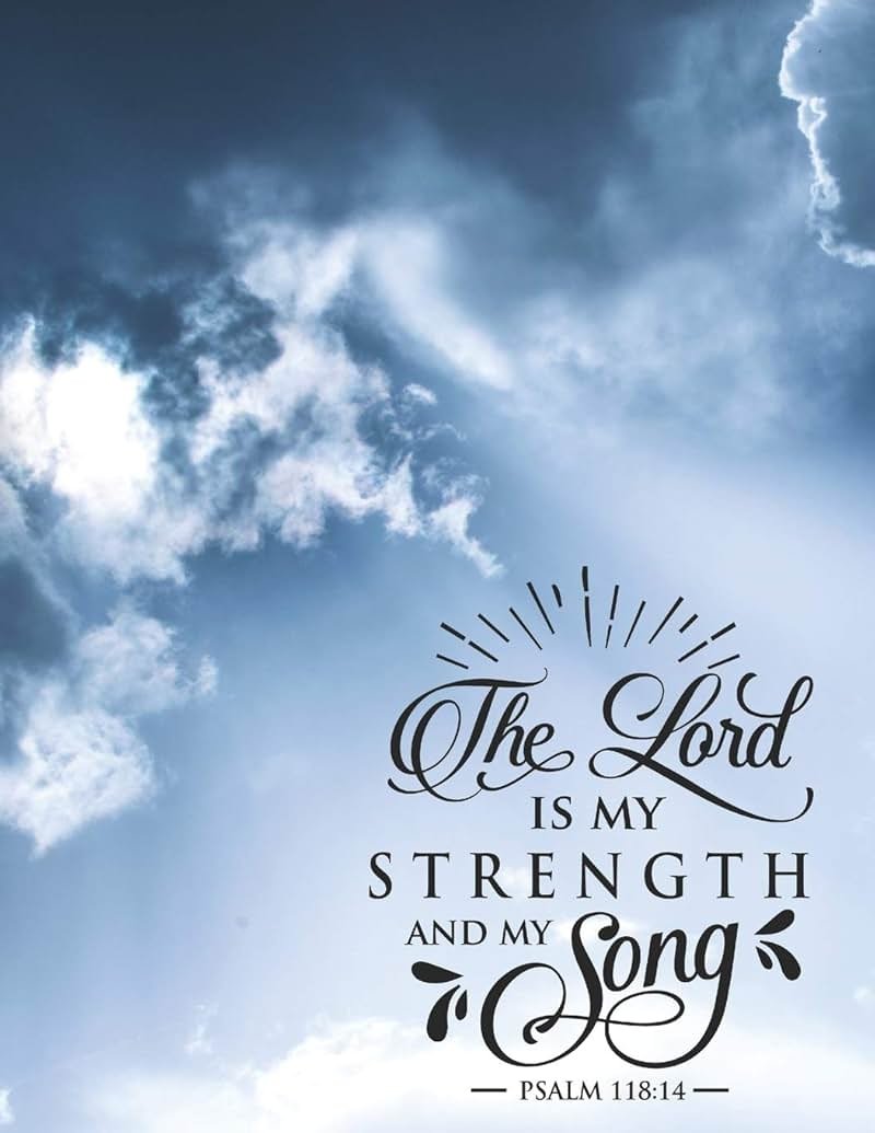 The Lord is my Strength: Weekly Planner 2020 - 2021 | Bible Verses | January through December | Calendar Scheduler and Organizer | Agenda Schedule ... Bible Quotes | Blue sky and clouds Edition - Product Image