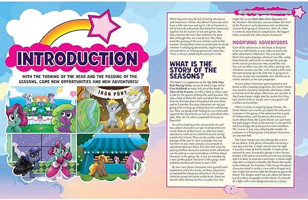 Renegade Game Studios My Little Pony RPG Seasonal Adventures Expansion Hardcover Sourcebook Book - Image 2
