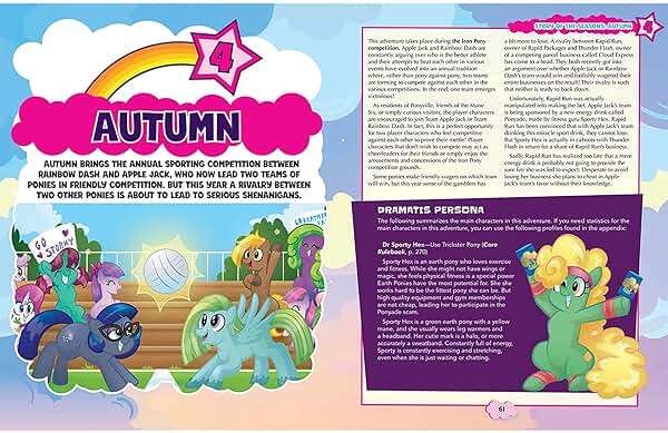 Renegade Game Studios My Little Pony RPG Seasonal Adventures Expansion Hardcover Sourcebook Book - Image 6