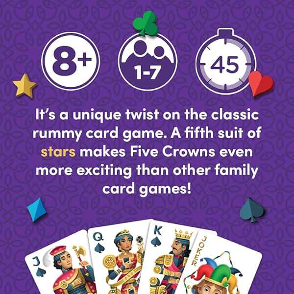 PlayMonster Five Crowns — The Game Isn't Over Until the Kings Go Wild! — 5 Suited Rummy-Style Card Game — For Ages 8+ - Image 3