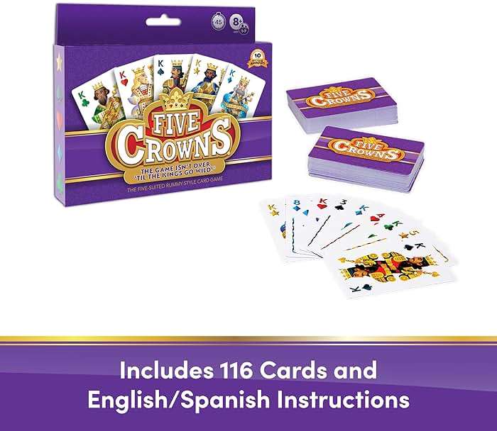 PlayMonster Five Crowns — The Game Isn't Over Until the Kings Go Wild! — 5 Suited Rummy-Style Card Game — For Ages 8+ - Image 6