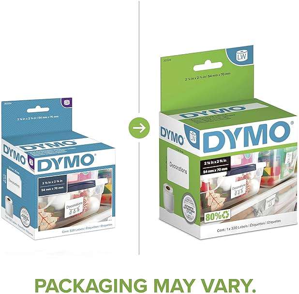 DYMO Authentic LW Large Multi-Purpose Labels, DYMO Labels for LabelWriter Label Printers, 2-1/8" x 2-3/4", 1 Roll of 320 - Image 4