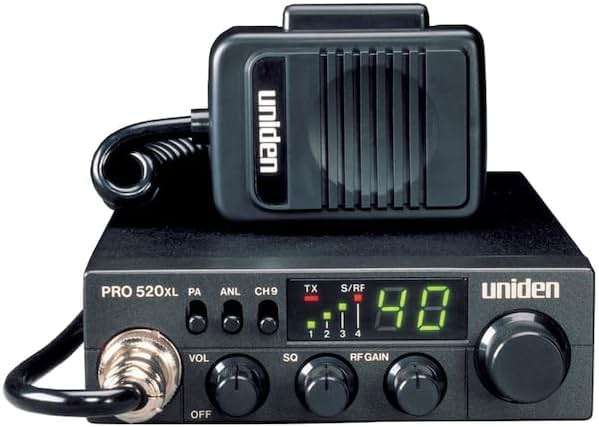 Uniden PRO520XL Pro Series 40-Channel CB Radio. Compact Design. ANL Switch and PA/CB Switch. 7 Watts of Audio Output and Instant Emergency Channel 9. - Black - Image 3