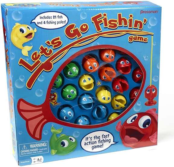 Let's Go Fishin' Game by Pressman - The Original Fast-Action Fishing Game!, 1-4 players - Image 1