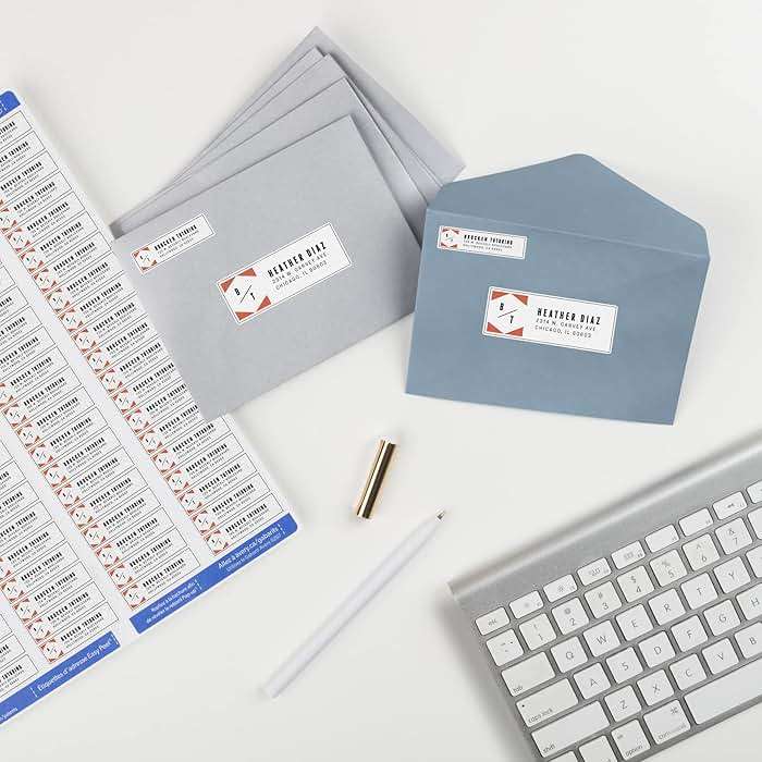 Avery Printable Return Address Labels with Sure Feed, 0.5" x 1.75", White, 2,000 Blank Mailing Labels (05267) - Image 2