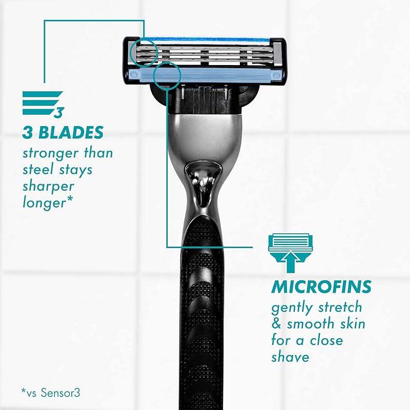 Gillette Mach3 Razor Refills for Men, 8 Razor Blade Refills - Image 2