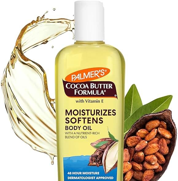 Palmer's Cocoa Butter Moisturizing Body Oil with Vitamin E, Radiant Looking Glow and Skin Hydration, Instant Absorption, Bath, Body and Shower, 8.5 Ounces - Product Image
