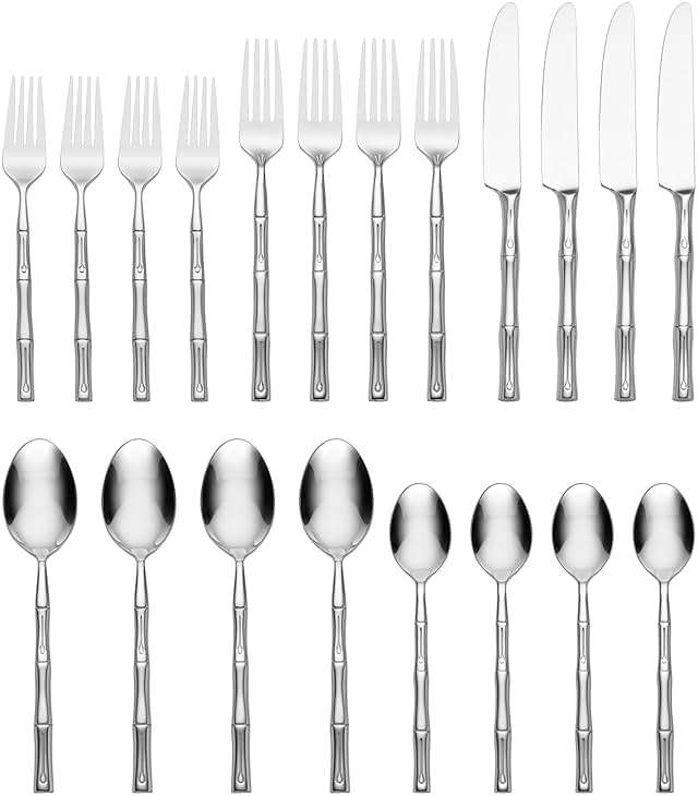 Hampton Forge Hampton Signature – Bamboo – 20 Piece Flatware Set, Service for 4 - Image 3