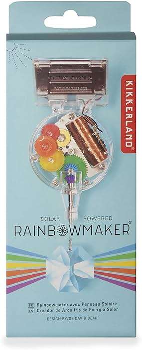 Kikkerland Solar Powered Rainbow Maker – Prism Suncatcher, Fun Home Window Decor – Unique Gift for Christmas & Birthdays – Single Crystal - Image 3