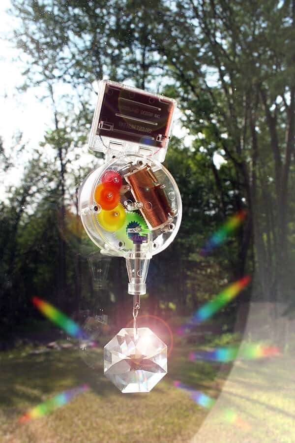 Kikkerland Solar Powered Rainbow Maker – Prism Suncatcher, Fun Home Window Decor – Unique Gift for Christmas & Birthdays – Single Crystal - Image 6