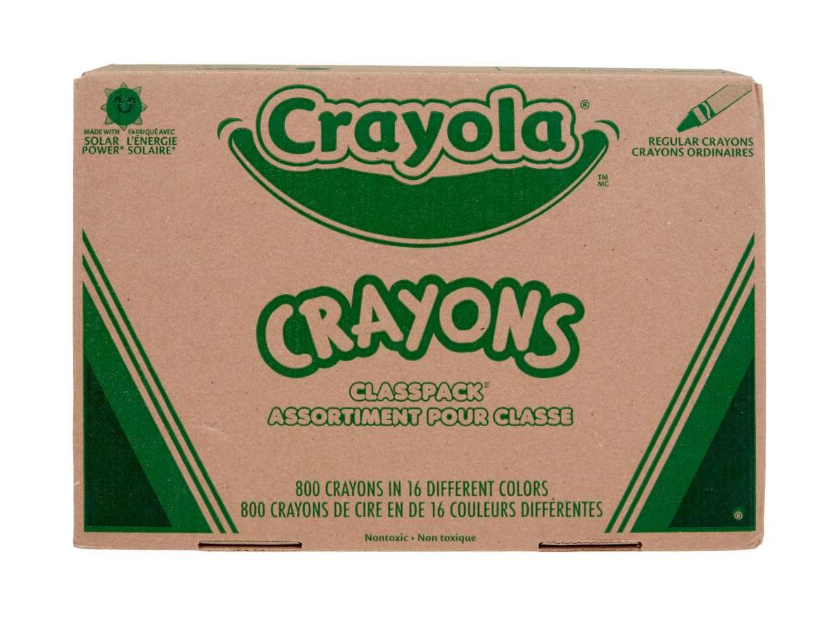 Crayola Bulk Crayon Classpack - 800ct (16 Colors), Bulk Teacher Supplies & Classroom Essentials for School, Arts & Crafts Crayons for Kids, Ages 3, 4, 5 - Image 1