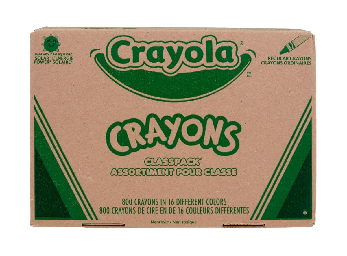 Crayola Bulk Crayon Classpack - 800ct (16 Colors), Bulk Teacher Supplies & Classroom Essentials for School, Arts & Crafts Crayons for Kids, Ages 3, 4, 5 - Product Image