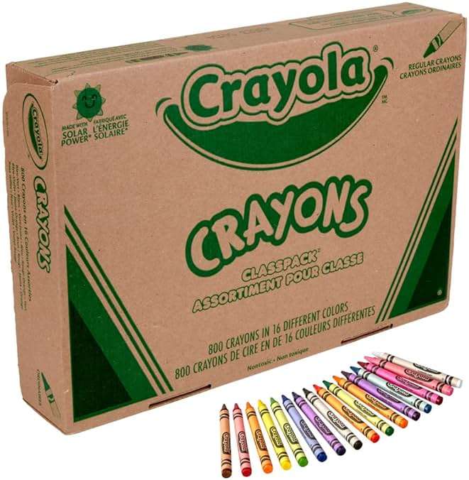 Crayola Bulk Crayon Classpack - 800ct (16 Colors), Bulk Teacher Supplies & Classroom Essentials for School, Arts & Crafts Crayons for Kids, Ages 3, 4, 5 - Image 6