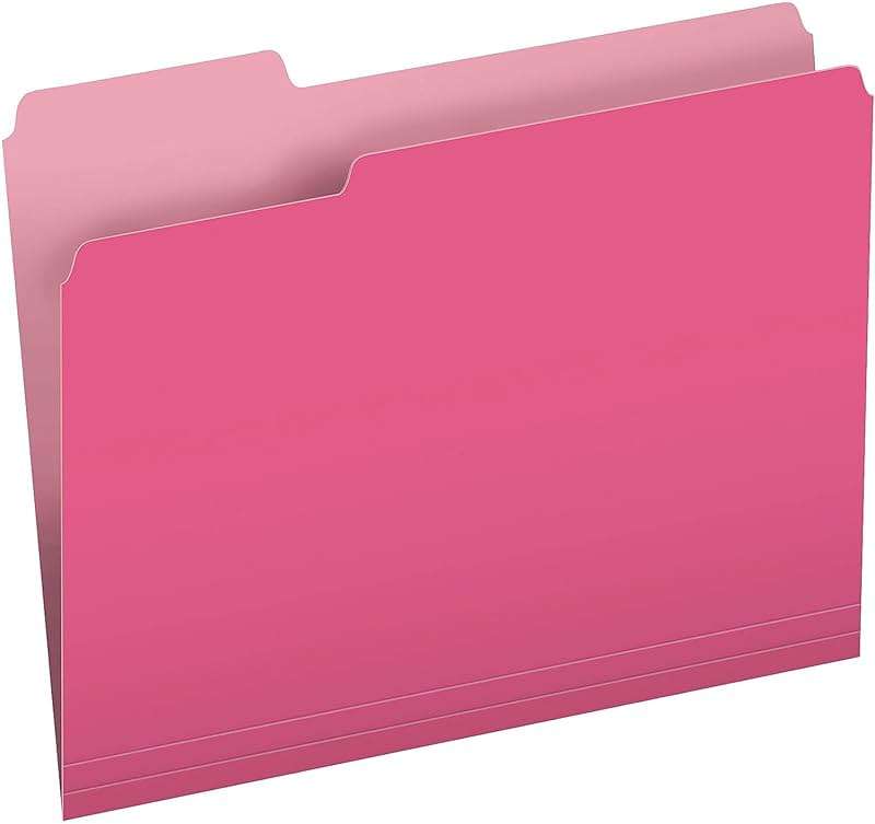 Pendaflex Two-Tone Color File Folders, Letter Size, 1/3 Cut, Pink, 100 Per box (152 1/3 PIN), 12 x 9.88 x 2.38 inches - Image 8