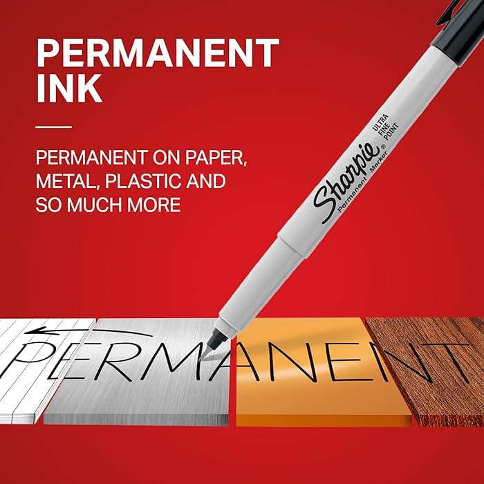 Sharpie Permanent Markers, Ultra Fine Point, Red, 12 Count - Home, Office, School, Classroom, Teacher Supplies - Image 4