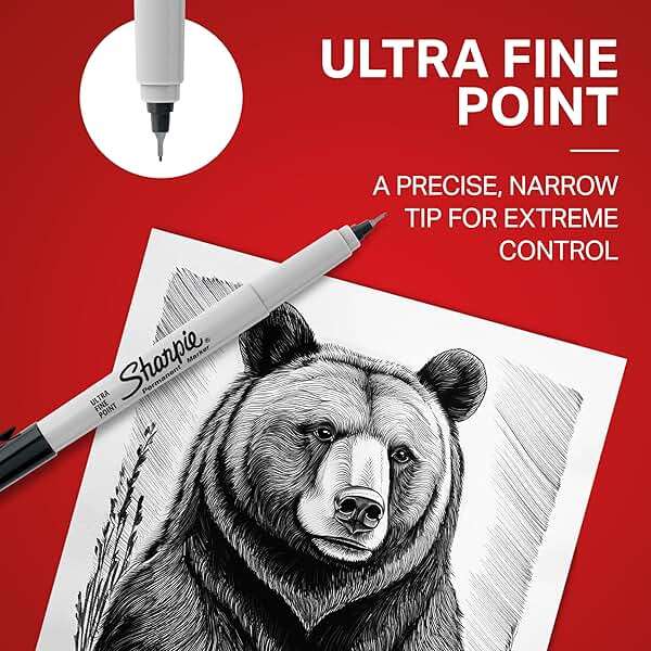 Sharpie Permanent Markers, Ultra Fine Point, Red, 12 Count - Home, Office, School, Classroom, Teacher Supplies - Image 8