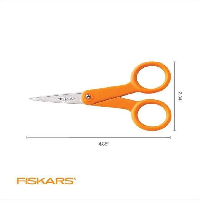 Fiskars Premier No. 5 Micro-Tip Orange-Handled Fabric Scissors, Double Loop Handle, Sewing and Craft Scissors, Orange - Image 3