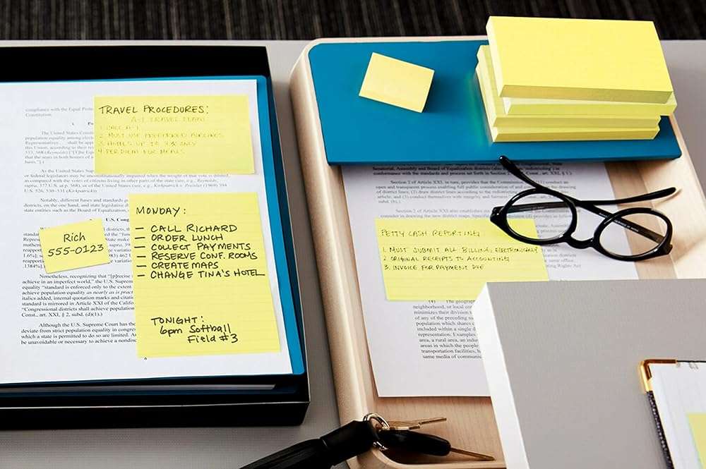 Post-it Notes, 1 /3/8 x 1 7/8 in, 12 Sticky Notes Pads, 100 Sheets per Pad, Canary Yellow, The Original Post-it Note, School Supplies and Office Products - Image 6