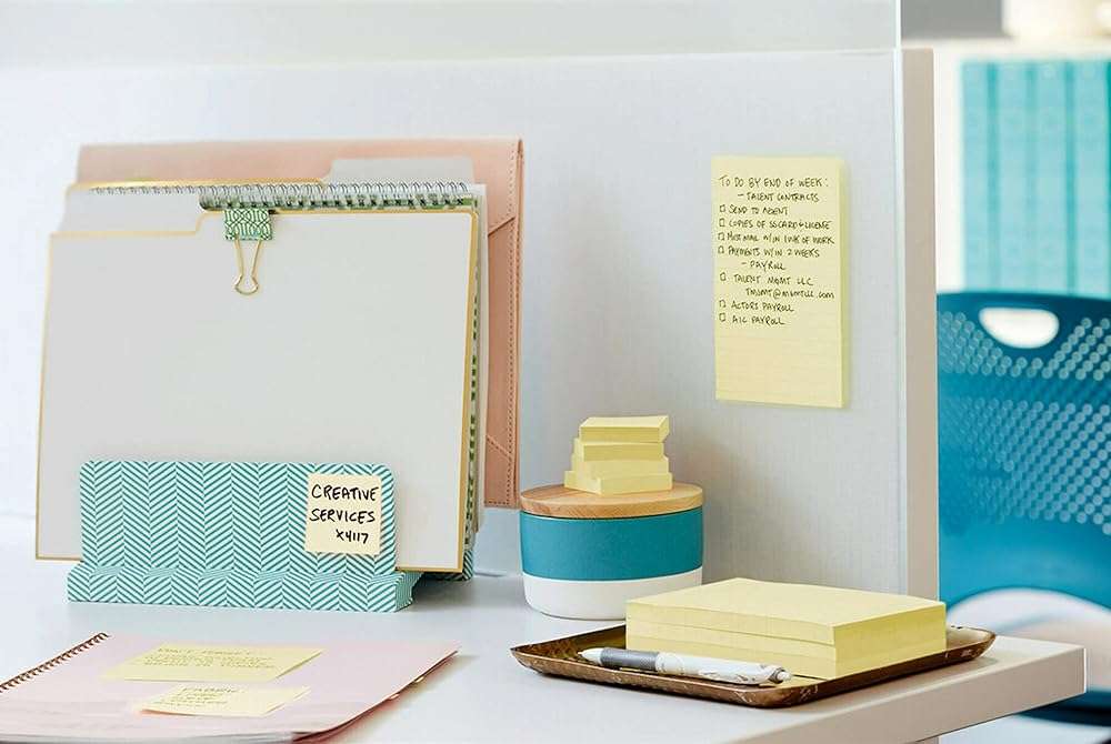 Post-it Notes, 3 in x 5 in, 12 Sticky Notes Pads, 100 Sheets per Pad, Canary Yellow, The Original Post-it Note, School Supplies and Office Products - Image 5