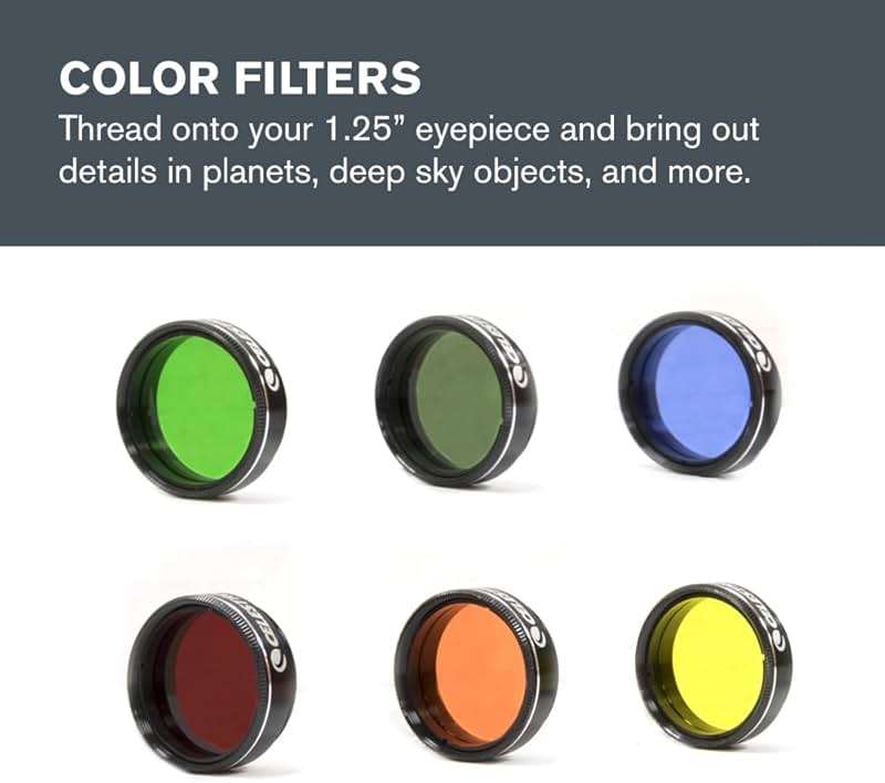 Celestron Accessory Kit with Five 1.25" Plossl Eyepieces, 2x Barlow and Filter Set - Image 4