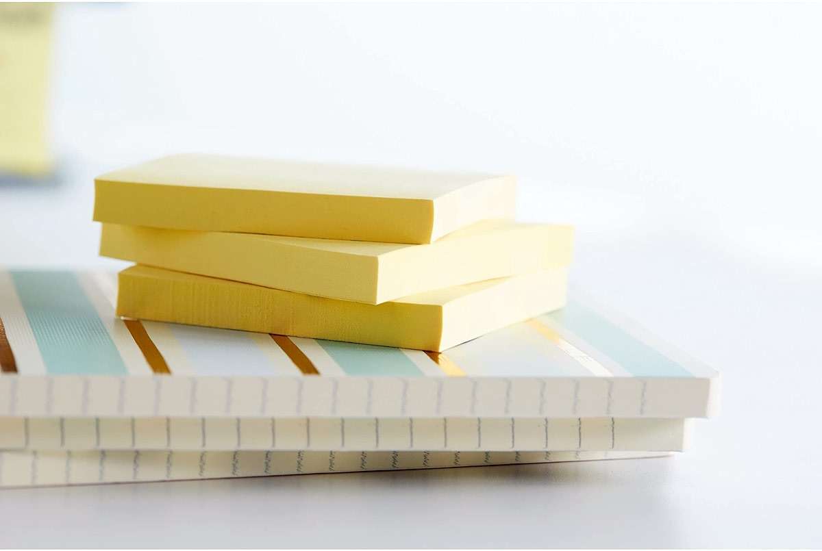 Post-it Notes, 3 in x 3 in, 4 Sticky Notes Pads, 50 Sheets per Pad, The Iconic Canary Yellow Note, School Supplies and Office Products - Image 10