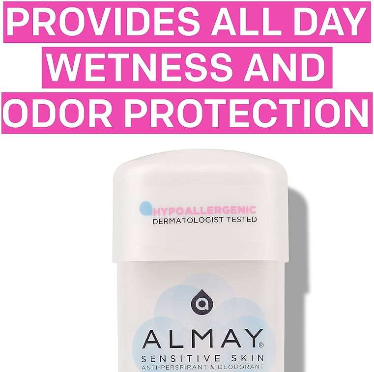 Almay Deodorant for Women, Gel Antiperspirant, Hypoallergenic, Dermatologist Tested for Sensitive Skin, Fragrance Free, 2.25 Oz - Image 4