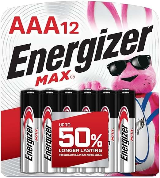 Energizer MAX AAA Batteries (12 Pack), Triple A Alkaline Batteries - Product Image