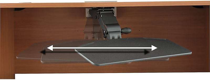 Bush Business Furniture Articulating Keyboard Tray with Galaxy Finish, Ergonomic Workspace Accessory, Adjustable Office Computer Key Board Support for Home Office - Image 5