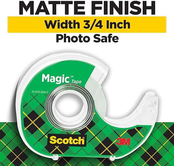 Scotch Magic Tape, Invisible, Home Office Supplies and Back to School Supplies for College and Classrooms, 6 Tape Rolls with Dispensers - Image 2