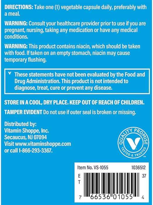 The Vitamin Shoppe B-Complex 100 - Complete B Vitamin Formula | Energy Metabolism & Nervous System | 300 Veggie Caps | High Potency - Image 3