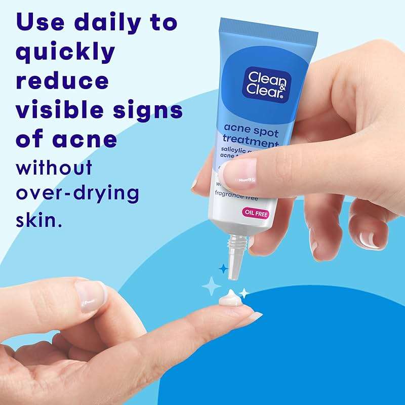 Clean and Clear Advantage Acne Spot Treatment Gel Cream with 2% Salicylic Acid & Witch Hazel, Acne Pimple Medication for Blemish & Blackhead Removal, Fragrance Free, 0.75 fl. oz - Image 2