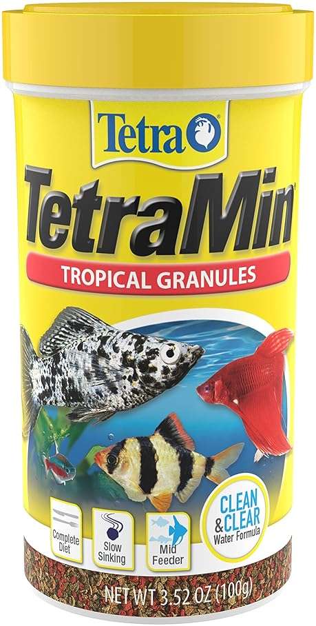 Tetra TetraMin Tropical Granules 3.52 Ounces, Nutritionally Balanced Fish Food - Image 1