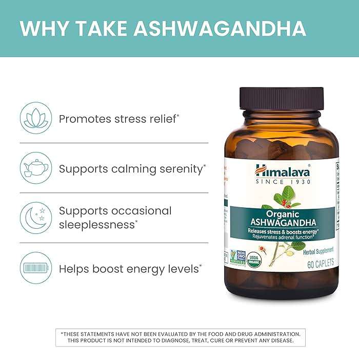Himalaya Organic Ashwagandha Root, 2 Month Supply - Herbal Adrenal Support Supplements for Stress Relief and Energy Support - USDA Organic, Non-GMO, Vegan, Gluten Free, 670 mg, 60 Caplets - Image 4