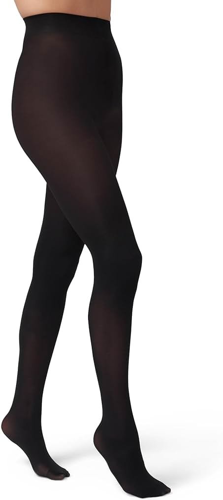 HUE Women’s Opaque Sheer to Waist Tights 40 Denier Soft High Waist Pantyhose - Product Image