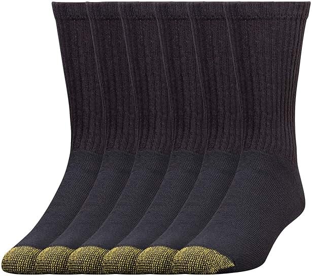 GOLDTOE Men's 656S Cotton Crew Athletic Socks (Multipack) - Product Image