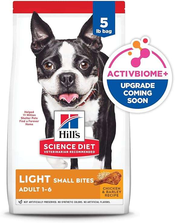 Hill's Science Diet Adult 1-6 Light Small Bites Dry Dog Food, Chicken Meal & Barley, 5 lb. Bag - Image 14